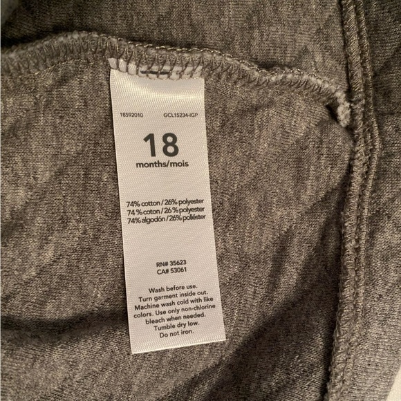 Carter's Baby Girl Quilted Vest/ Bodysuit/ Pull-On Jean Pants Size 18 Months - Picture 5 of 14